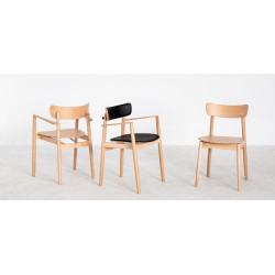 NOPP KRZESŁO Z PODŁOKIETNIKAMI B-1803 drewniane krzesło w skandynawskim stylu