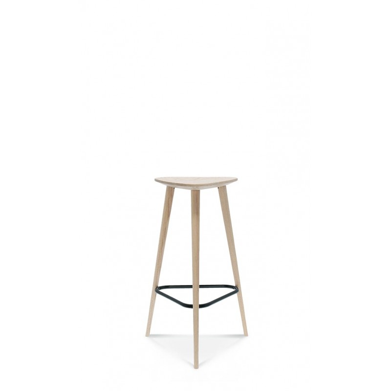 FINN 75 stołek barowy z litego drewna, styl skandynawski, polski design