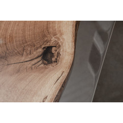 INGENIUM stół drewniany  z żywicą styl industrialny