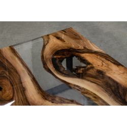 ARS stolik drewniany z żywicą styl industrialny
