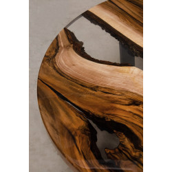 EGREGIUS stolik drewniany z żywicą styl industrialny