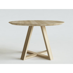 FLOW okrągły stół z litego drewna polski design