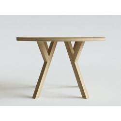 HIM okrągły stół z litego drewna polski design