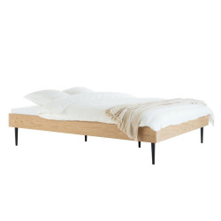 STREIKO DĄB minimalistyczne łóżko w stylu loftowym