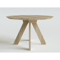 RUNDO okrągły stół z litego drewna polski design