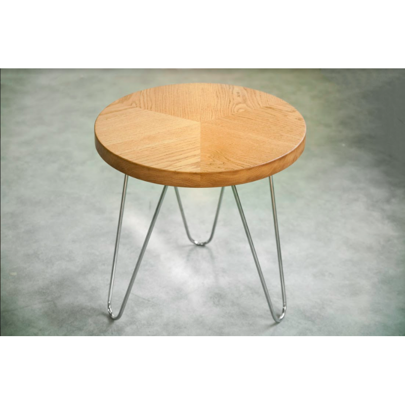 IO okrągły stolik kawowy styl loftowy