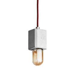 FIMBUL lampa wisząca z betonu z ceramiczną podsufitką, polski design