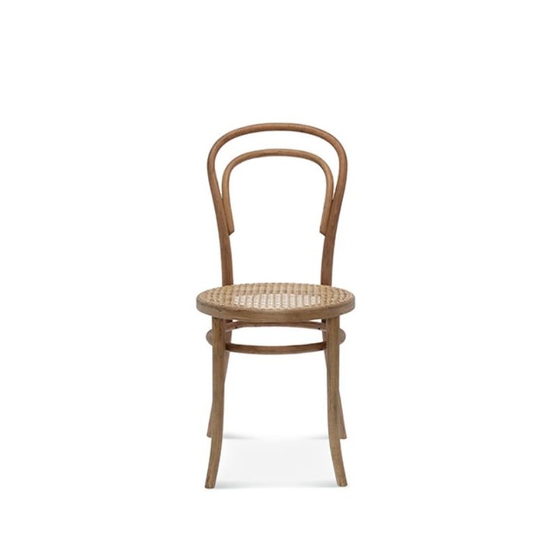 A-14 krzesło z wyplatanym siedziskiem w stylu vintage, polski design