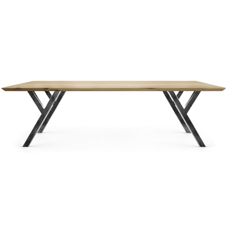 YES stół z litego drewna w stylu loftowym, polski design