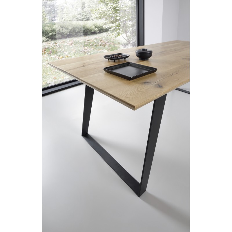 CUBIC stół z litego drewna w stylu loftowym, polski design