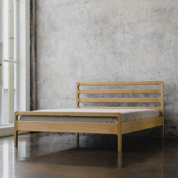 HARMONY łóżko z litego drewna dębowego, polski design