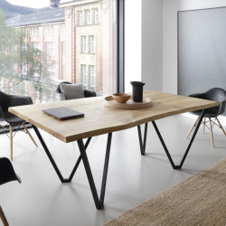 VOLARE stół z litego drewna w stylu loftowym, polski design