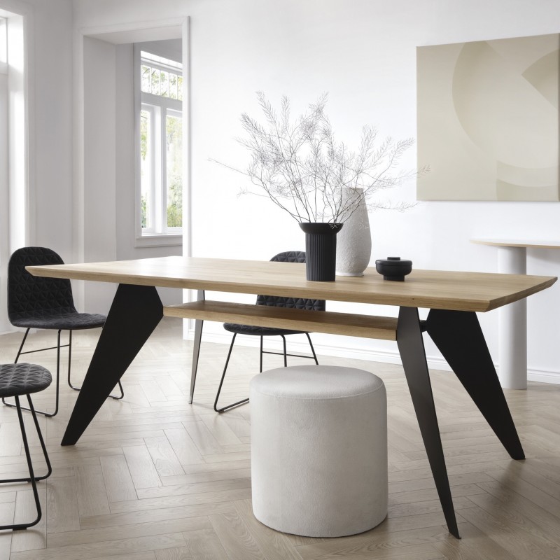 ISLAND stół z litego drewna w stylu loftowym, polski design