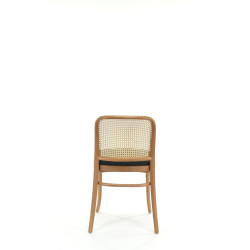 KRZESŁO A-811/1 drewniane krzesło z wyplotem na oparciu i tapicerowanym siedziskiem