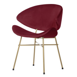 CHERI VELOURS GOLD/ CHROME/ COPPER designerskie krzesło welurowe
