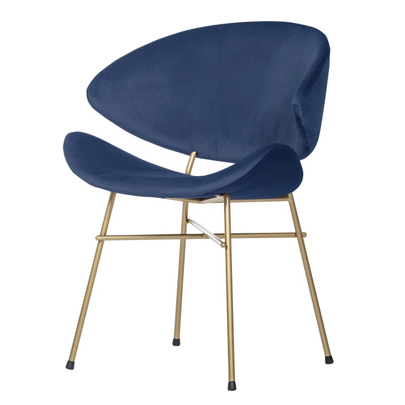 CHERI VELOURS GOLD/ CHROME/ COPPER designerskie krzesło welurowe