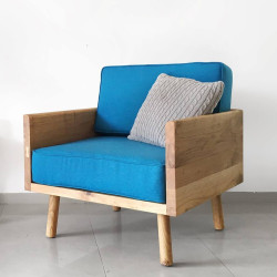 WOODIE fotel z litego drewna dębowego, polski design