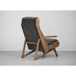 CAMELEON oryginalny dębowy pikowany fotel, polski design