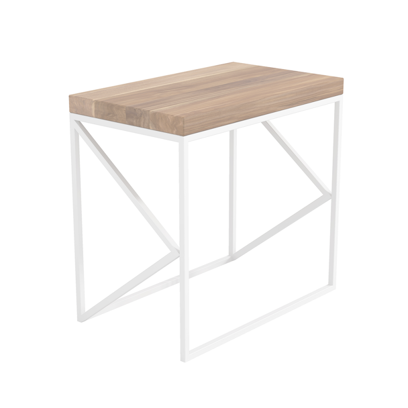 MOOW stolik z drewnianym blatem w stylu industrialnym, polski design