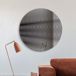 JUPITER designerskie okrągłe lustro dekoracyjne, kosmiczny obraz lustrzany