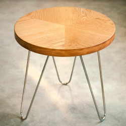 IO okrągły stolik kawowy styl loftowy