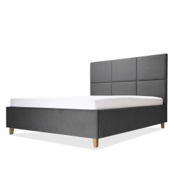PIKO.SOFT tapicerowane łóżko dwuosobowe z pojemnikiem i zagłówkiem w formie paneli