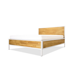 SOM.WOOD drewniane łóżko w stylu loftowym