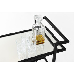 OBJECT004 wózek barowy, stolik pomocniczy ze stali i lustra