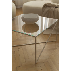 OBJECT052 nowoczesny stolik kwadratowy ze szklanym blatem