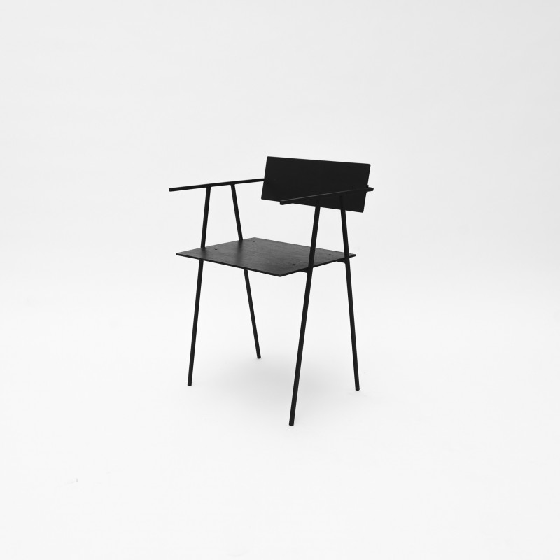 OBJECT044 industrialne krzesło ze stali