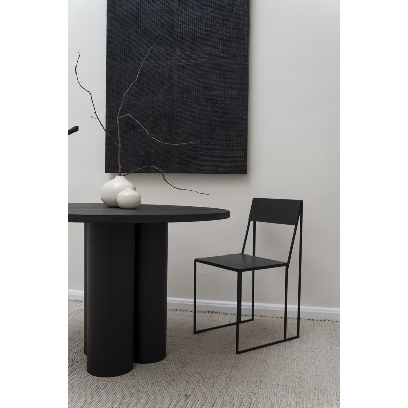 OBJECT045 industrialne krzesło ze stali i drewna, styl minimalistyczny