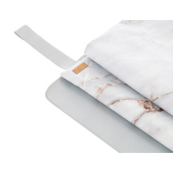 BARBLESS szary jasny, dwustronny ręcznik z jedwabiem i mikrofibrą