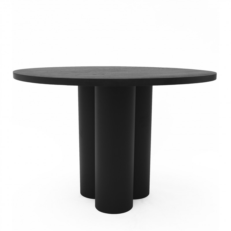 OBJECT035 okrągły stół z marmurowym lub dębowym blatem