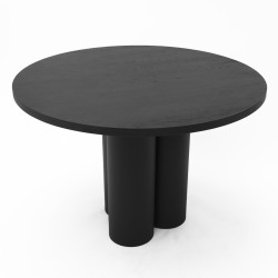 OBJECT035 okrągły stół z marmurowym lub dębowym blatem