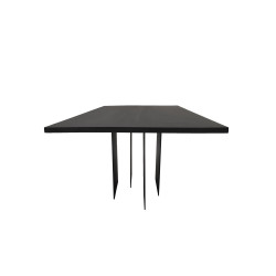 OBJECT056 nowoczesny stół z dębowym blatem i stalową podstawą