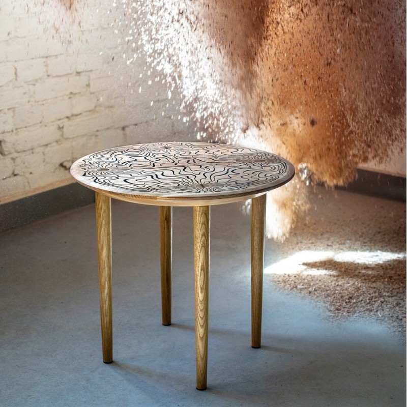 EOL stolik kawowy z ręcznie zdobionym blatem