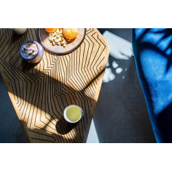 OPTI nieregularny stolik kawowy z ręcznie zdobionym blatem