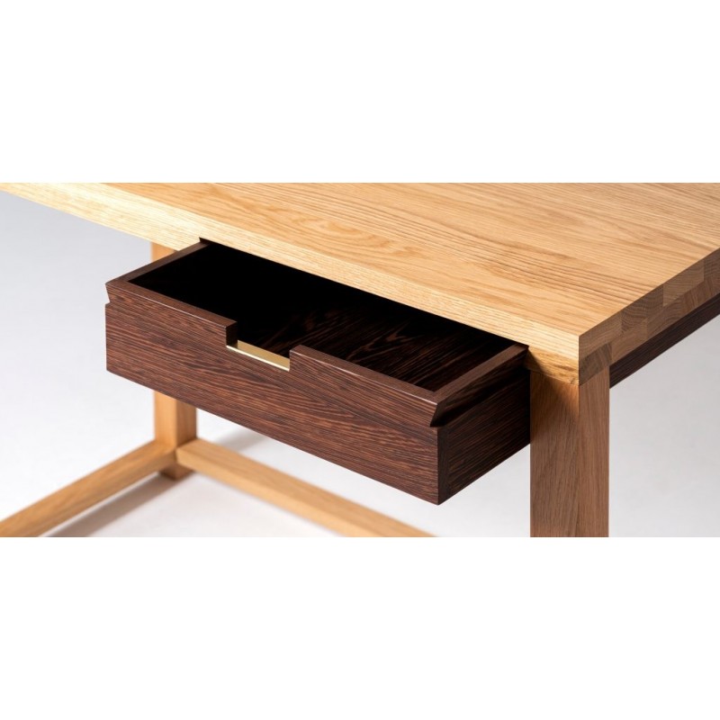 KOSHU drewniane biurko z szufladą inspirowane japońskim stylem