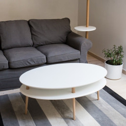 OVO HIGH owalny stolik kawowy w stylu skandynawskim, polski design