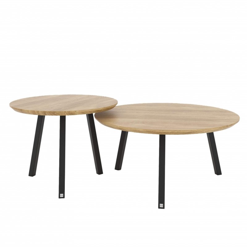 NARVIK minimalistyczne, okrągłe stoliki kawowe, styl skandynawski