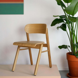 HONZA krzesło drewniane z małym oparciem, polski design