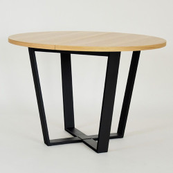 OKRĄGŁY 110 ROZKŁADANY minimalistyczny stół, styl industrialny