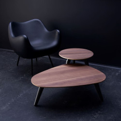 TEAR designerski stolik kawowy z litego drewna w stylu modern-retro