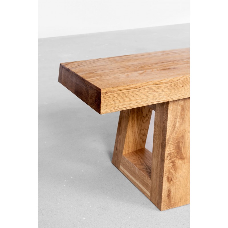 MASS ławka z litego drewna dębowego polski design