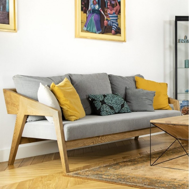 PIKO drewniana sofa w skandynawskim stylu, polski design