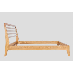 LARK łóżko z litego drewna dębowego, polski design