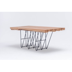 MASIV oryginalny stół z litego drewna dębowego w stylu industrialnym