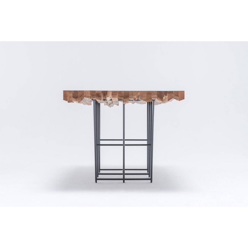 MASIV oryginalny stół z litego drewna dębowego w stylu industrialnym