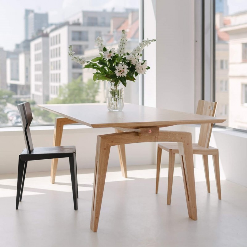 TAMAZO stół z litego drewna dębowego w stylu nowoczesnym