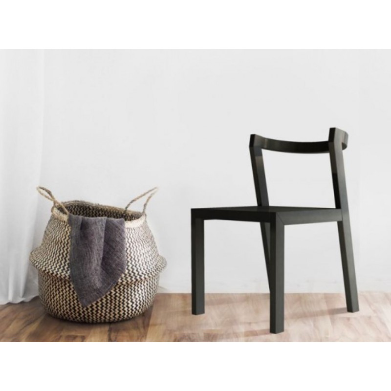 MOON szerokie krzesło z drewna dębowego, polski design